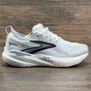 Brooks Shoes Womens 10 Glycerin 22 GTS White/Black Running Athletic Workout-READ